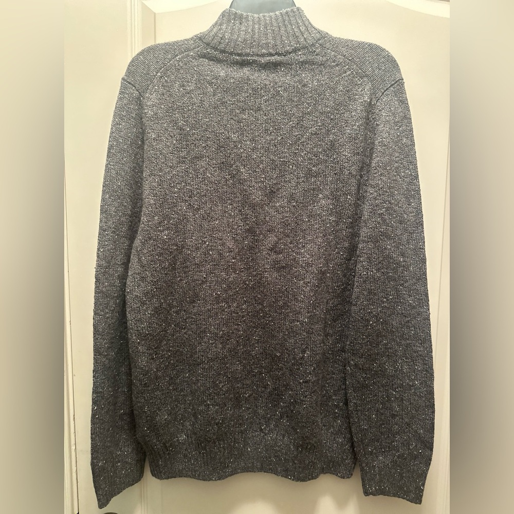 NWT Sonoma Men's Gray 3/4 Zip-Up Sweater - Picture 6 of 8